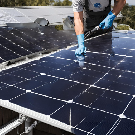 Posso limpar meus painéis solares sozinho?
