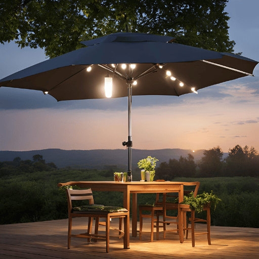 Reseñas y valoraciones de clientes sobre sombrillas de patio iluminadas populares