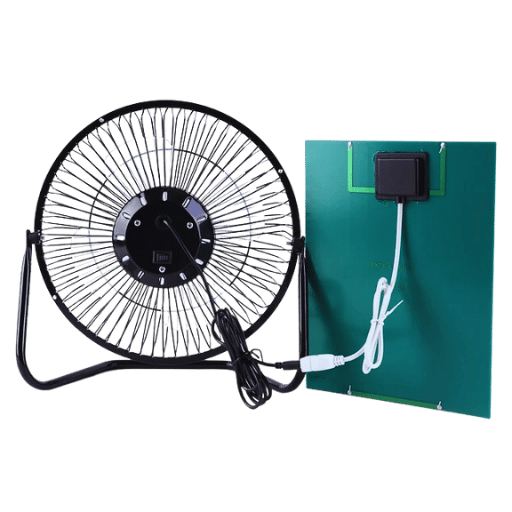 Existe-t-il des ventilateurs solaires portables adaptés au camping en plein air ?