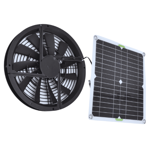 How do you install a solar-powered exhaust fan?
