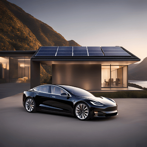 What is the time required to charge a Tesla with solar panels?
