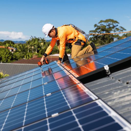 How is the output voltage of the solar panel measured?